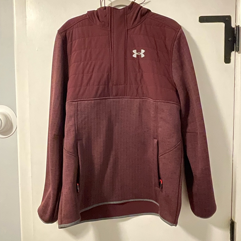 Under Armour Maroon Pullover Hoodie - Men’s Large